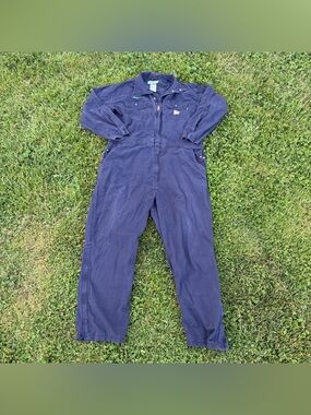 Carhartt FR Flame Resistant Coveralls Jumpsuit Overalls Size 2xl Navy Blue
